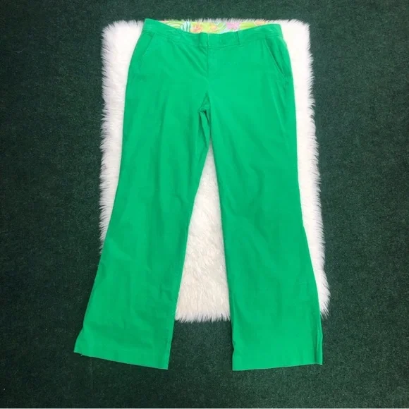 Lilly Pulitzer Green Corduroy Pants Cords - Picture 5 of 14